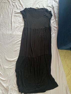 Rolla Coster Black Tiered Maxi Dress